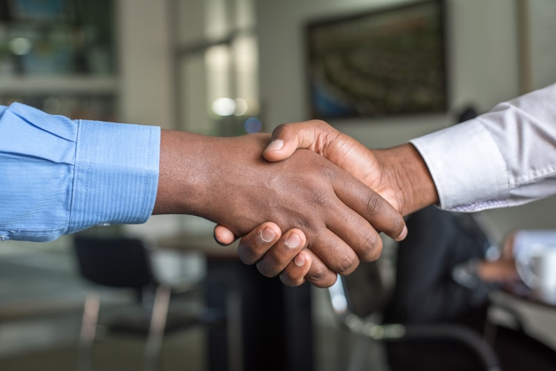 Handshake representing trust, honesty and accountability